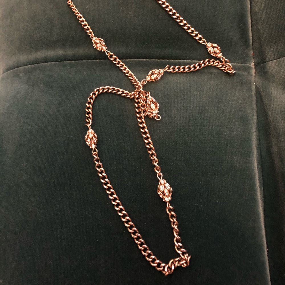 Loft gold station necklace